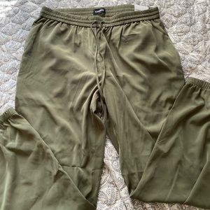 Express Olive Green Jogger Pants